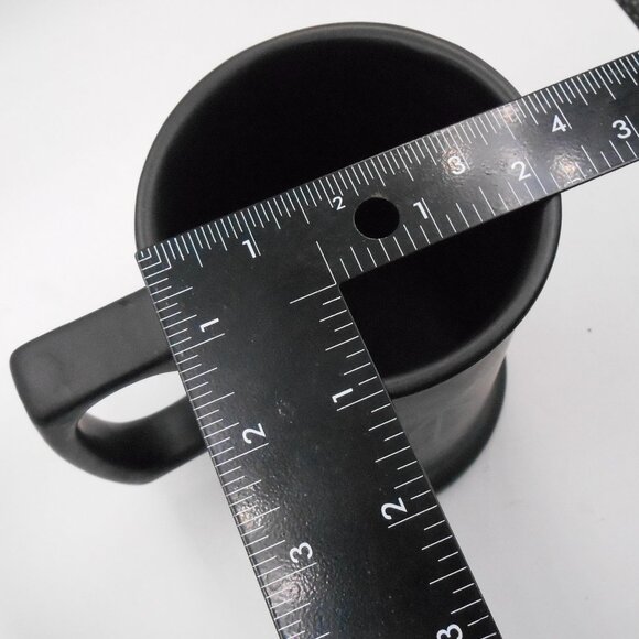 HARRY POTTER HOGWARTS CREST TALL COFFEE TEA MUG CUP BLACK GRAY CERAMIC - Picture 8 of 10